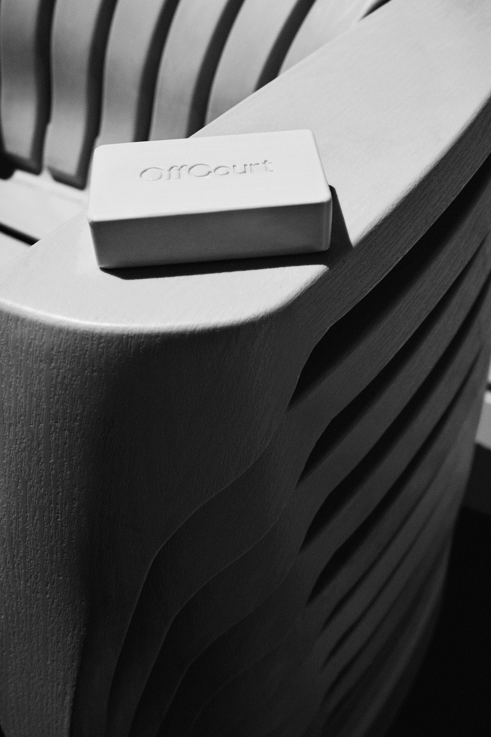 A bar of soap on the chair