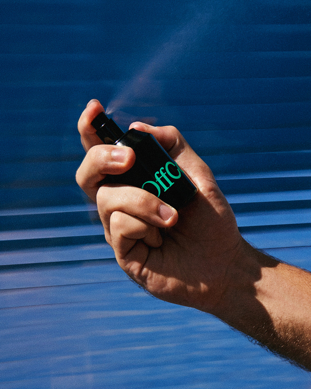 OffCourt's fragrance in coconut water + sandalwood