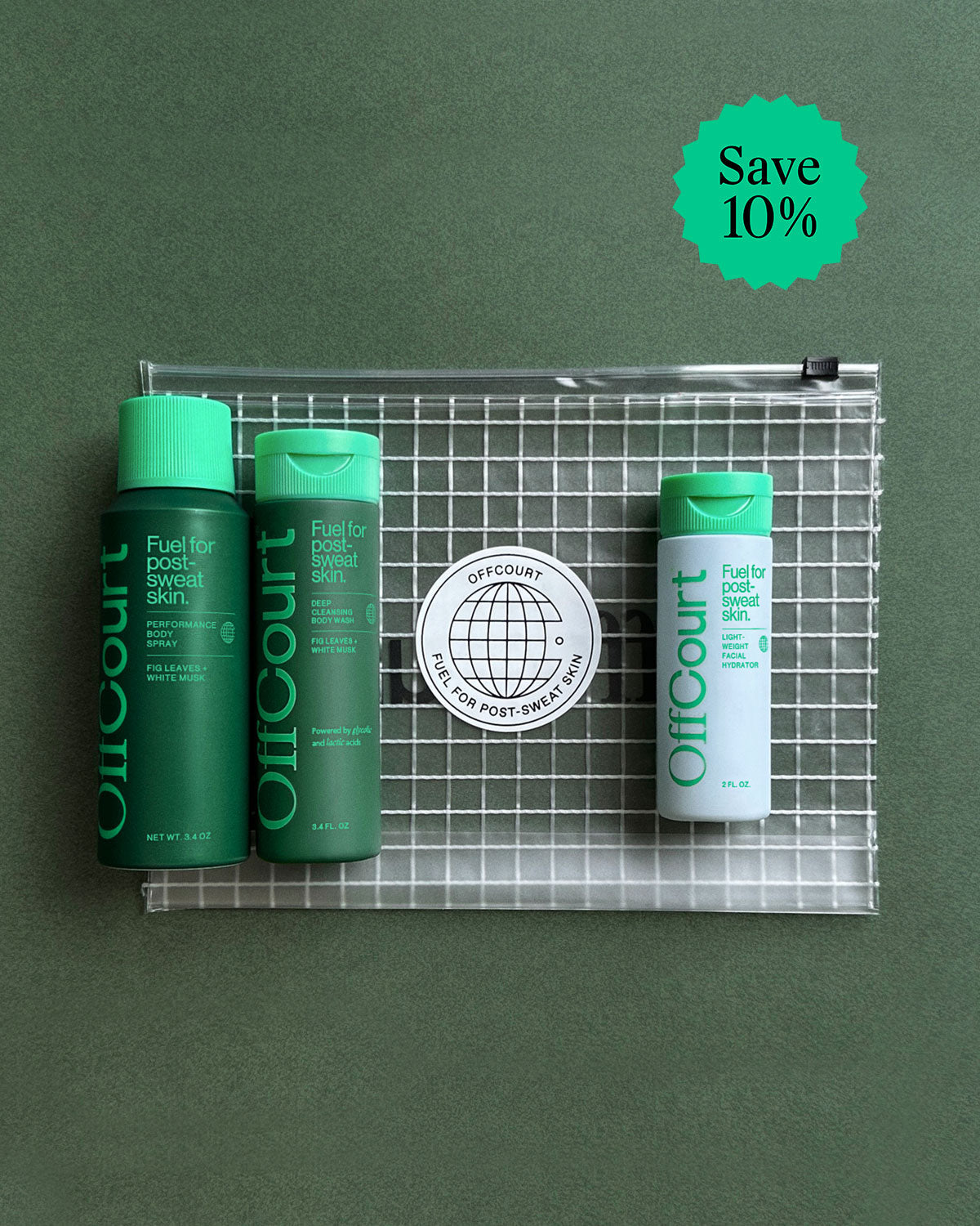 Gym bag kit in Fig Leaves and White Musk